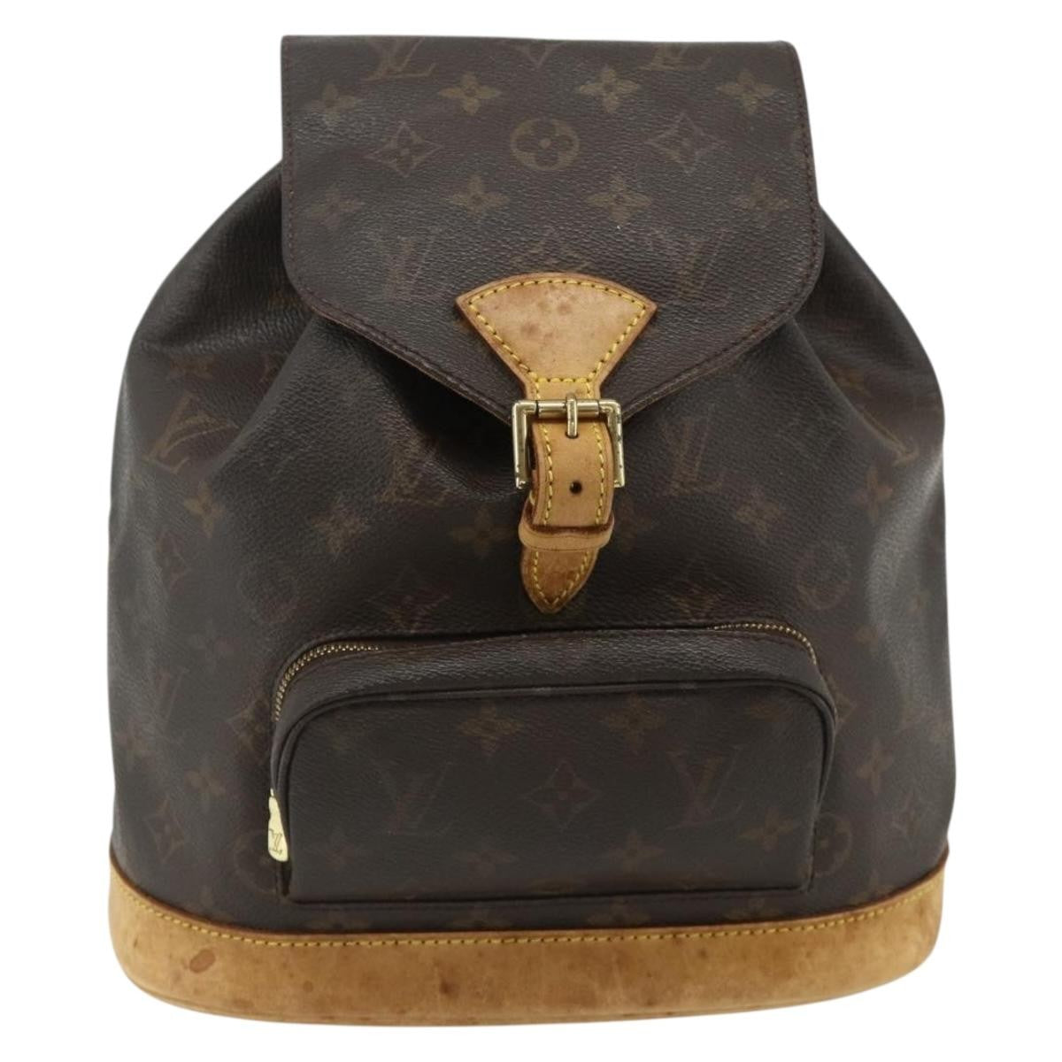 Louis Vuitton Vintage Montsouris Monogram Canvas Brown Canvas Backpack Bag (Pre-Owned)