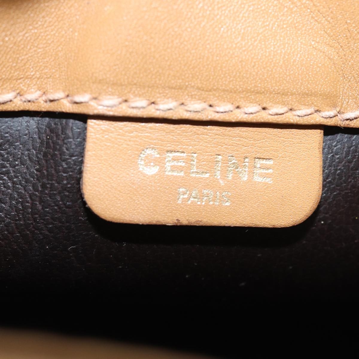 Celine Vintage Macadam Canvas And Leather Beige Canvas Shoulder Bag Bag (Pre-Owned)