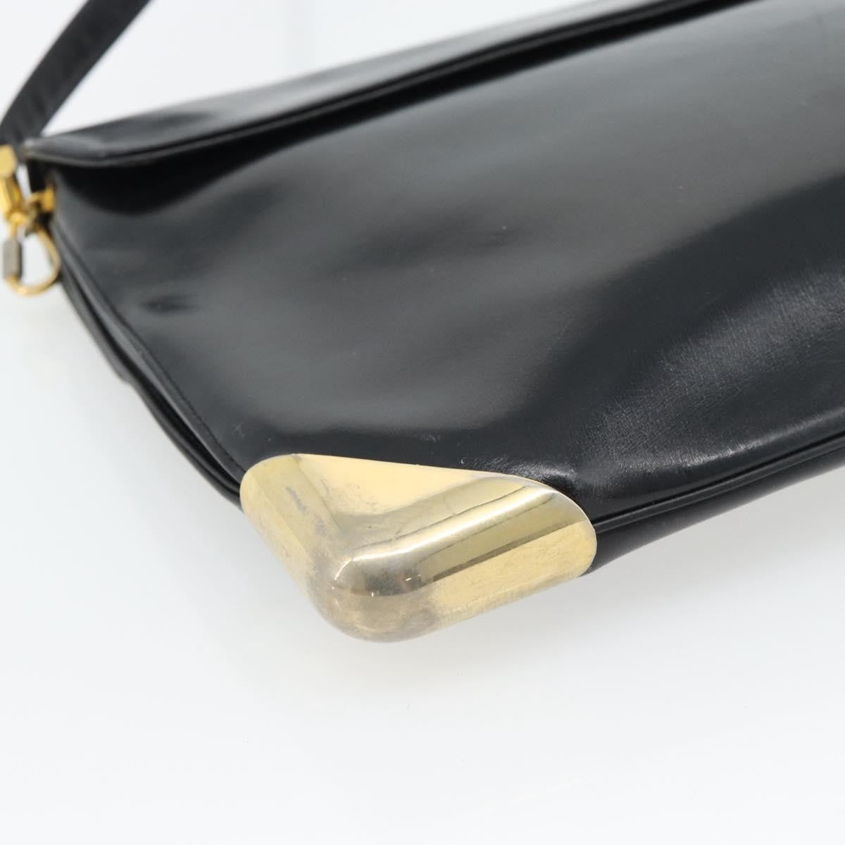 Christian Dior Cd Shoulder Bag Leather Black Leather Shoulder Bag Bag (Pre-Owned)
