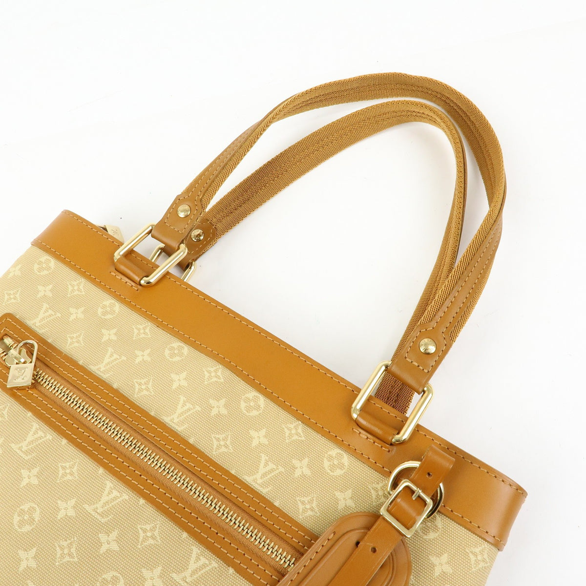 Louis Vuitton Lucille Mini Lin Beige Canvas Handbag (Pre-Owned)