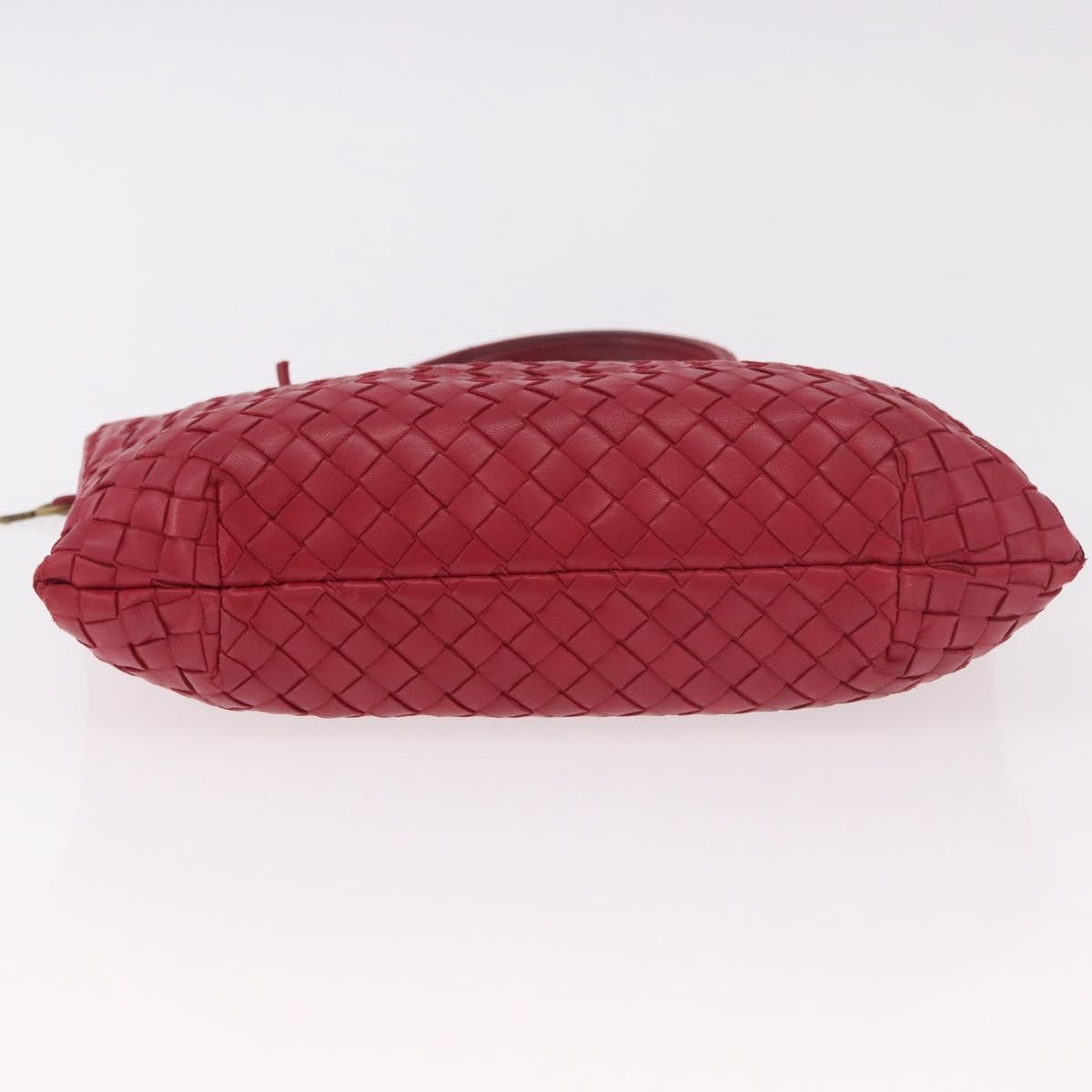 Bottega Veneta Capri Intrecciato Nappa Red Leather Tote Bag Bag (Pre-Owned)
