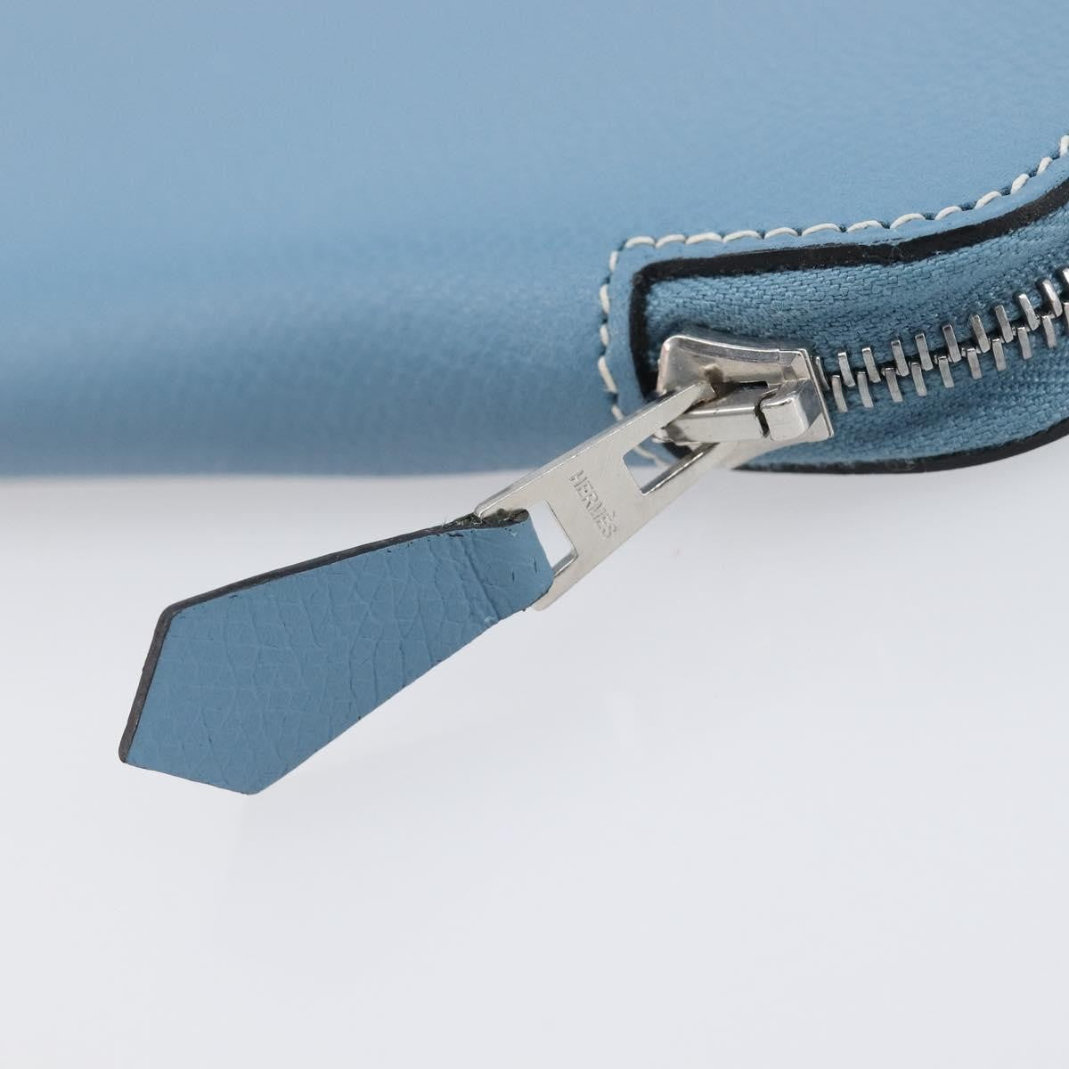 Hermes Vision Ii Agenda Epsom Blue Leather Wallets Accessory (Pre-Owned)