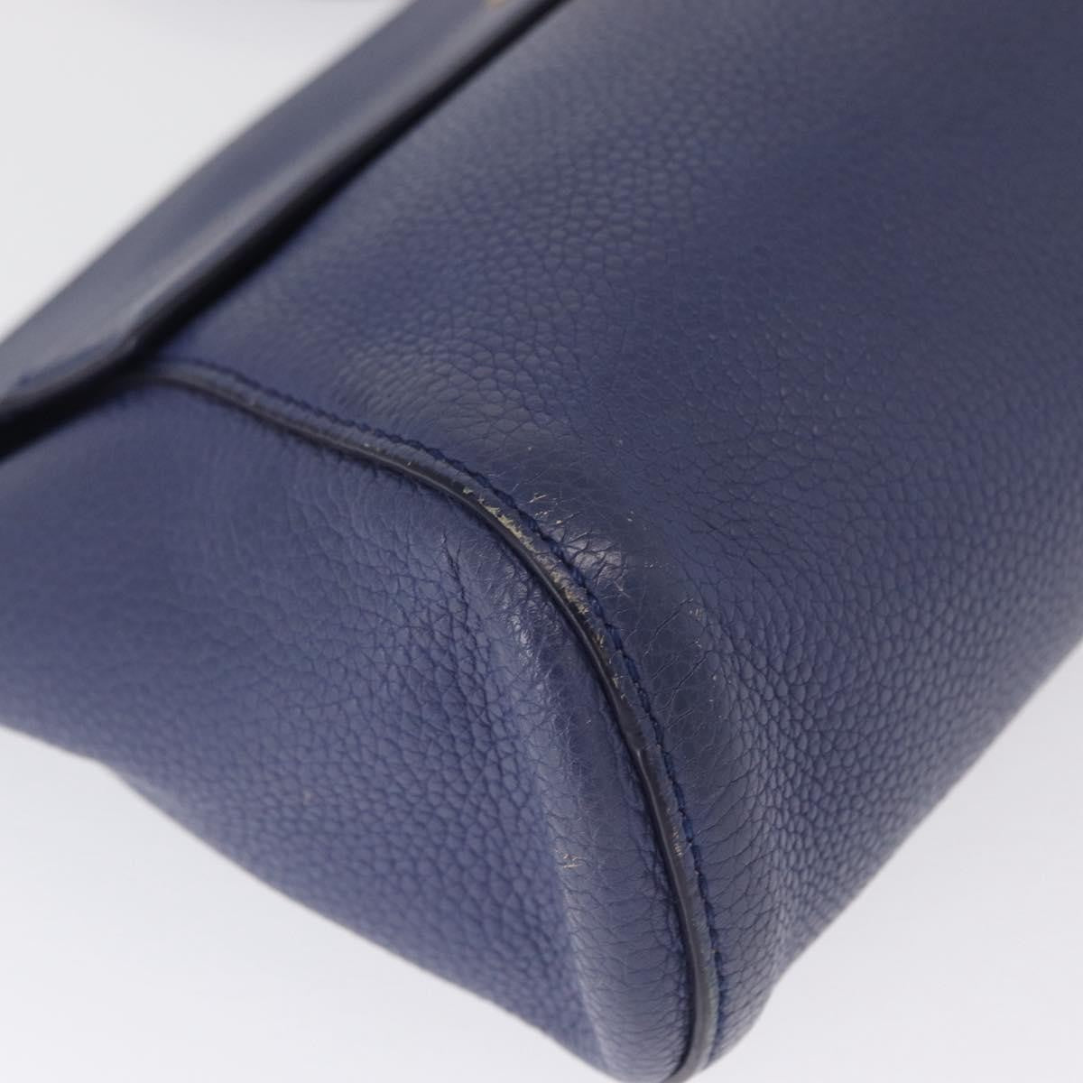 Salvatore Ferragamo Abbey Leather Navy Leather Shoulder Bag Bag (Pre-Owned)