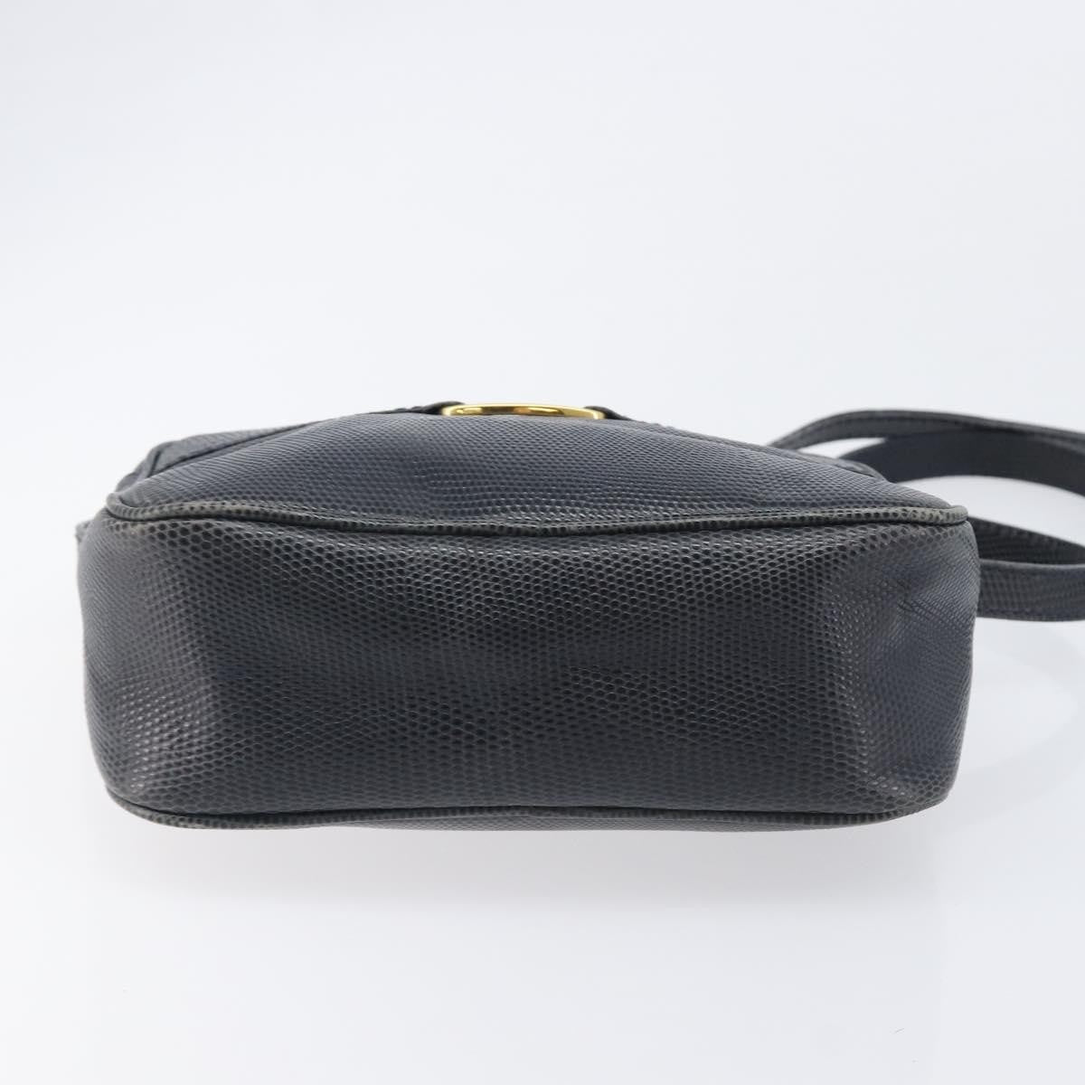 Salvatore Ferragamo Vala Leather Navy Leather Shoulder Bag Bag (Pre-Owned)
