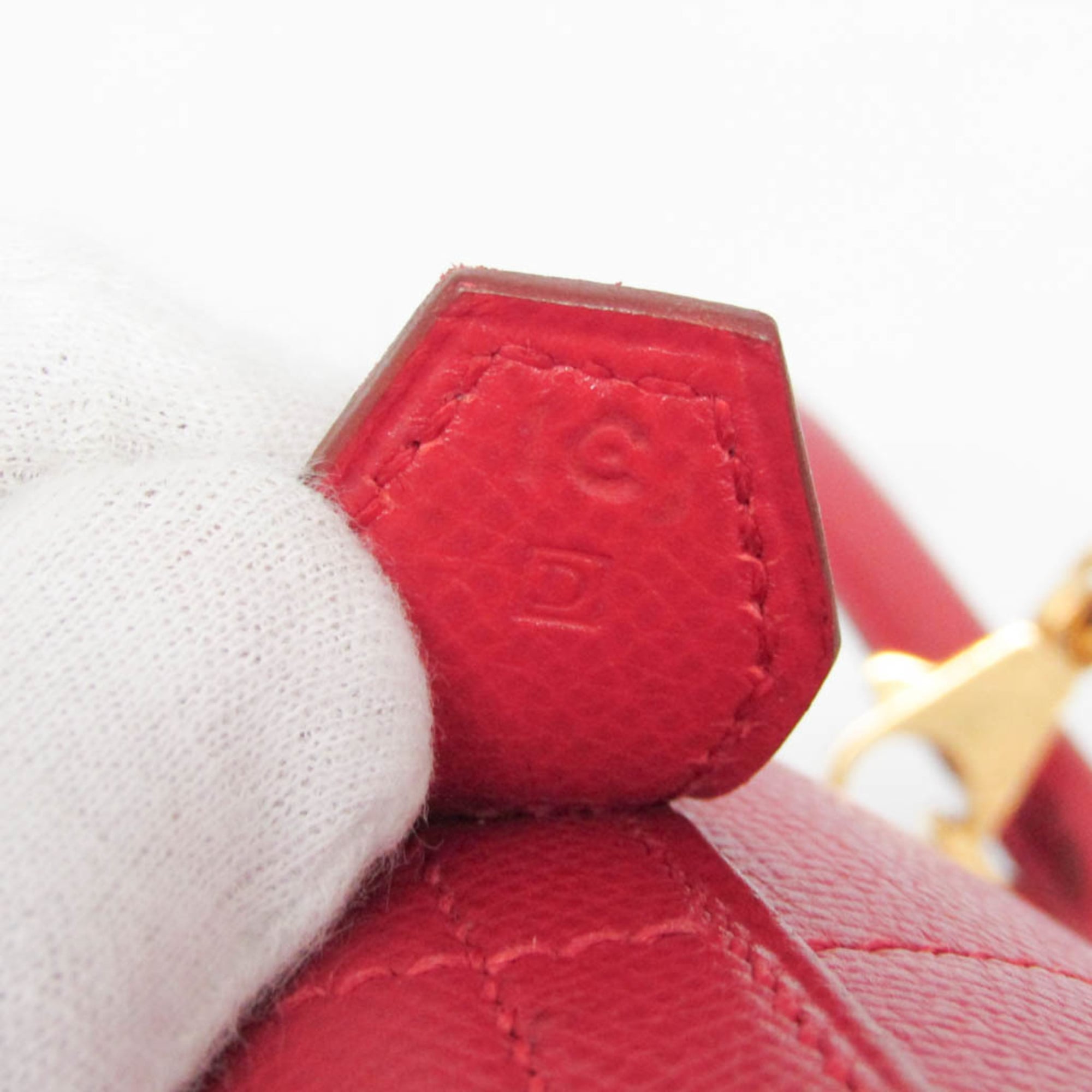 Hermes Bolide Courchevel Red Leather Handbag (Pre-Owned)