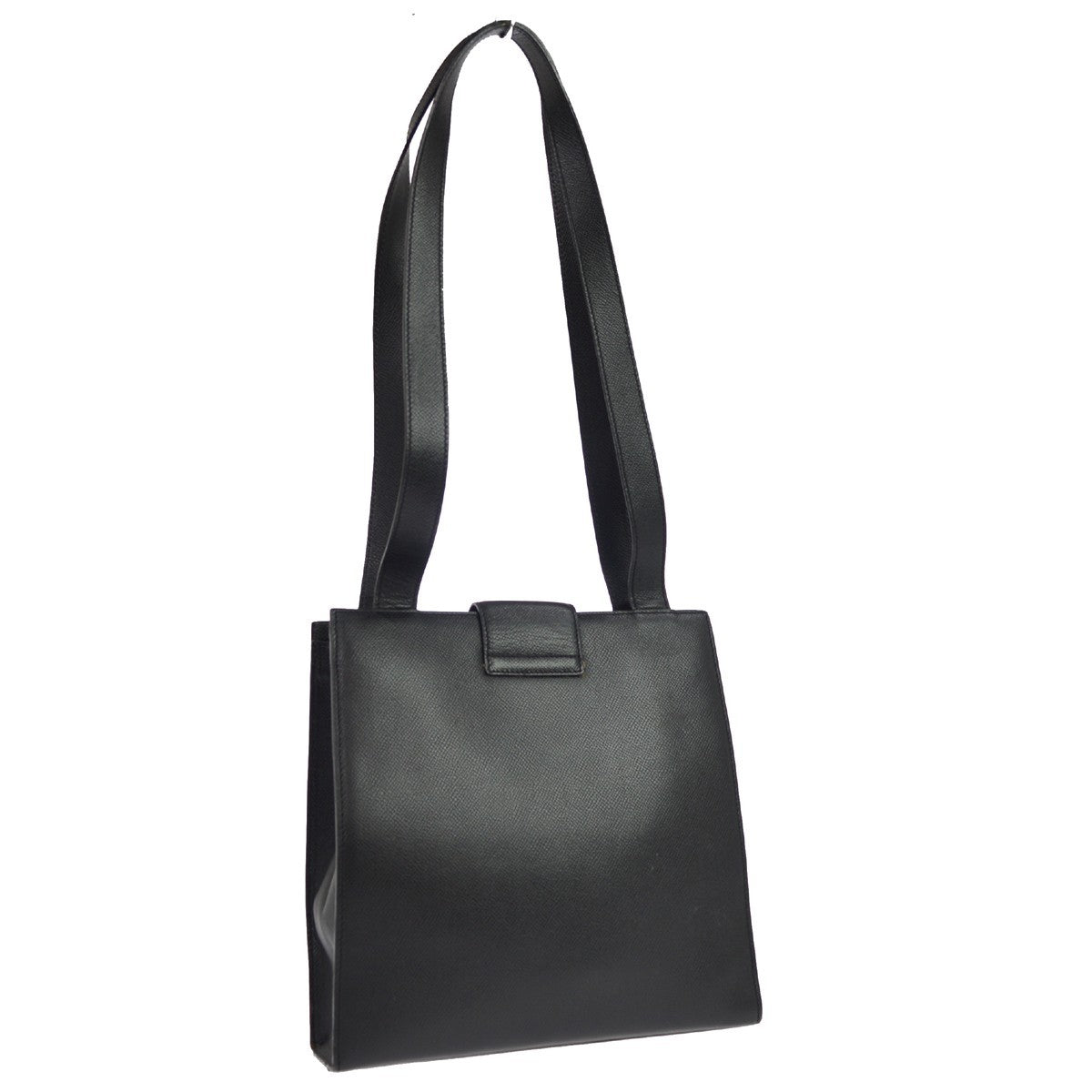 Celine Vintage Turnlock Leather Black Leather Shoulder Bag Bag (Pre-Owned)