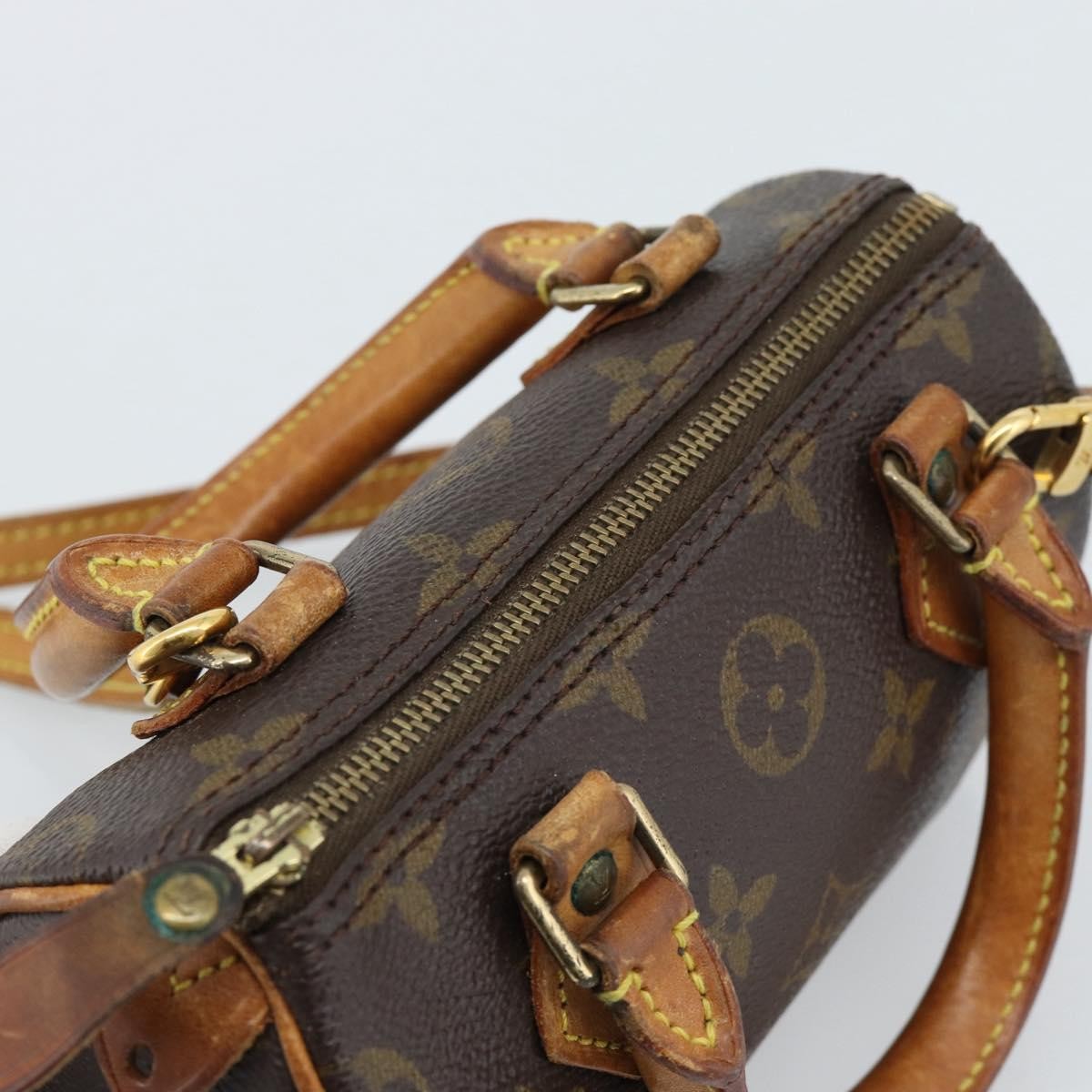 Louis Vuitton Speedy Mini Hl Monogram Canvas Brown Canvas Handbag (Pre-Owned)