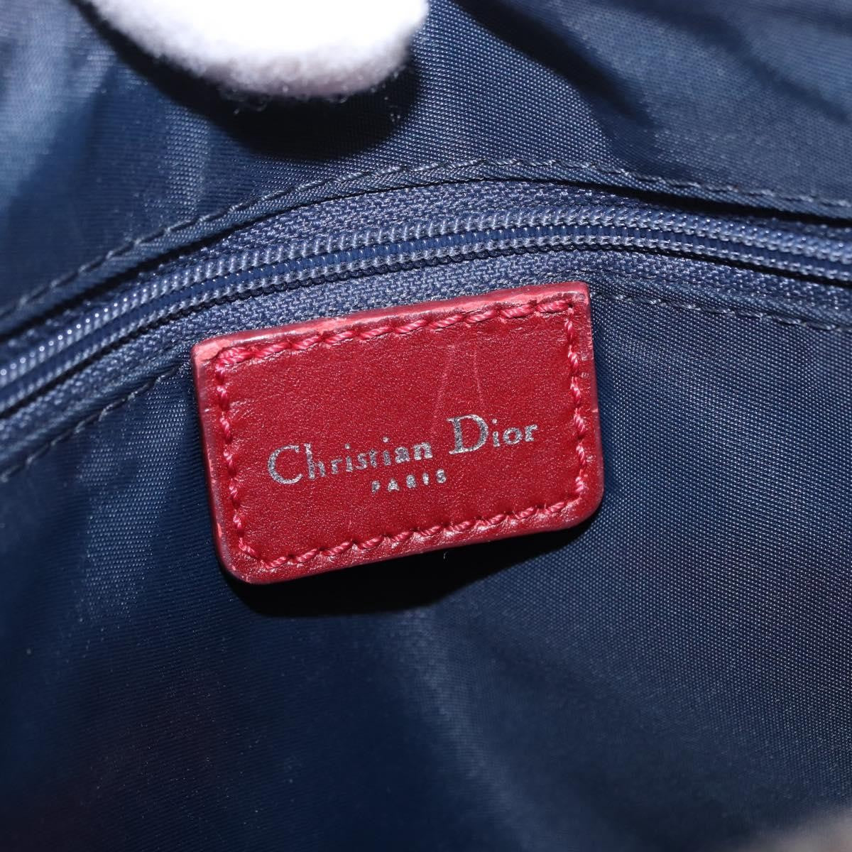 Christian Dior Vintage Trotter Zip Diorissimo Canvas Navy Canvas Tote Bag Bag (Pre-Owned)