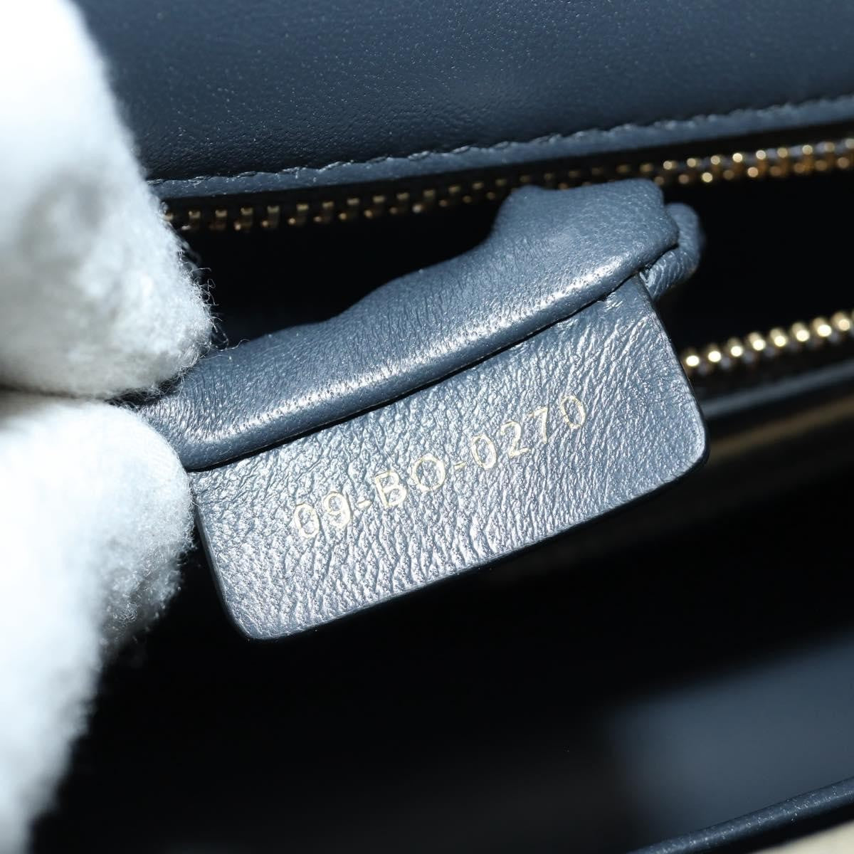 Christian Dior 30 Montaigne Chain Flap Micro Cannage Metallic Calfskin Beige Patent_Leather Shoulder Bag Bag (Pre-Owned)