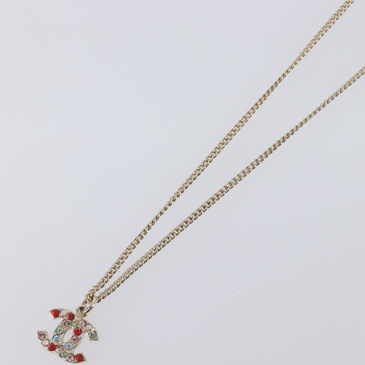 Chanel Rainbow Cc Pendant Metal And Crystals Multicolour Metal Necklace Jewelry (Pre-Owned)