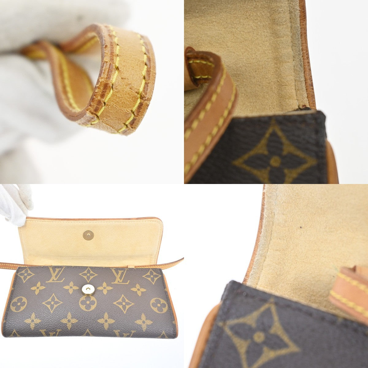 Louis Vuitton Twin Monogram Canvas Brown Canvas Clutche & Pouche Bag (Pre-Owned)