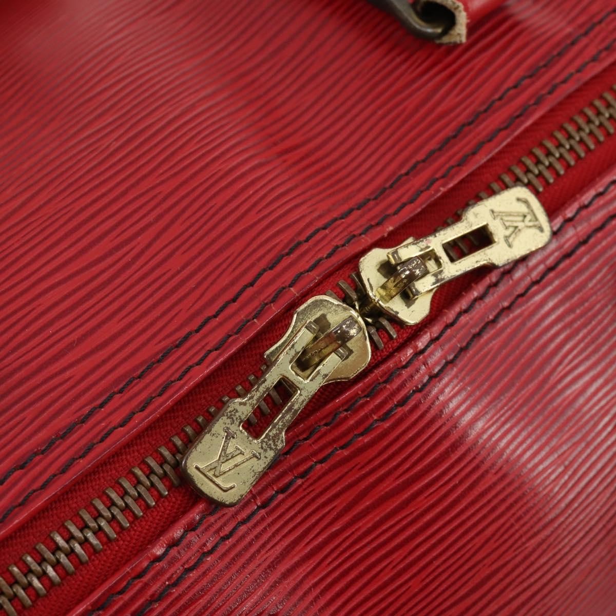 Louis Vuitton Keepall Epi Leather Red Leather Travel Bag Bag (Pre-Owned)