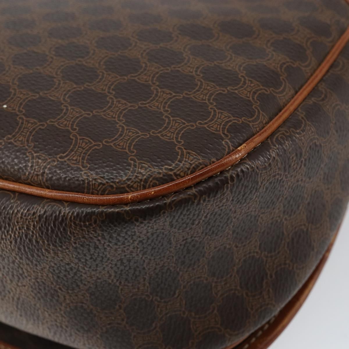 Celine Macadam Shoulder Pvc Leather Brown Canvas Shoulder Bag Bag (Pre-Owned)