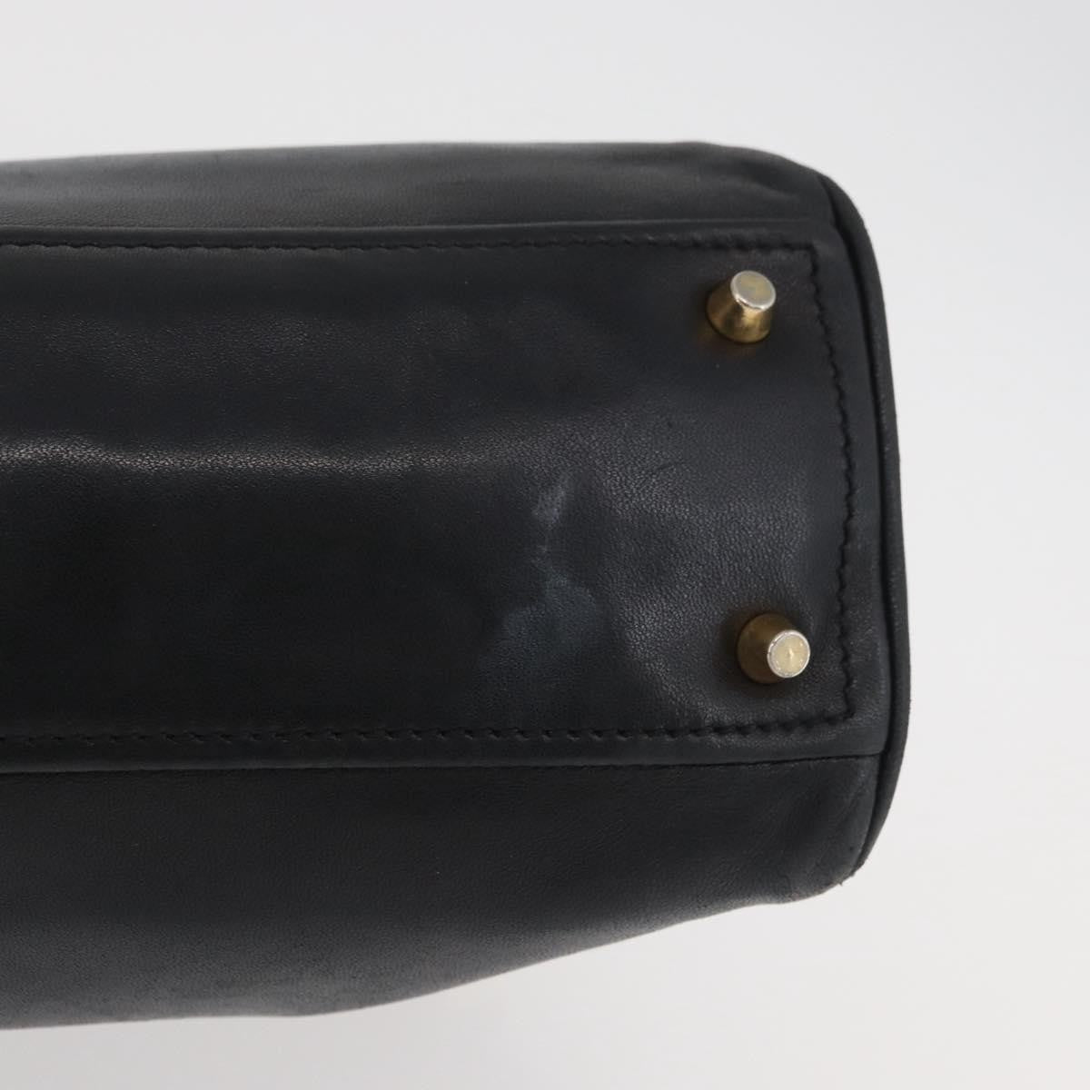 Prada Tote Leather Black Leather Tote Bag Bag (Pre-Owned)