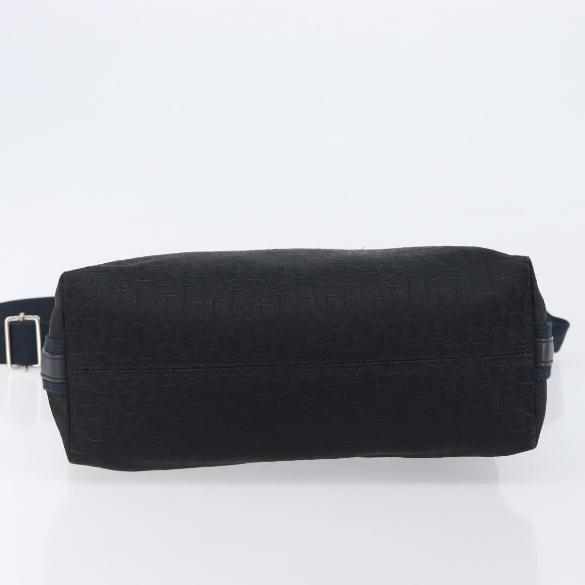 Christian Dior Vintage Street Chic Messenger Diorissimo Canvas And Leather Black Canvas Handbag (Pre-Owned)