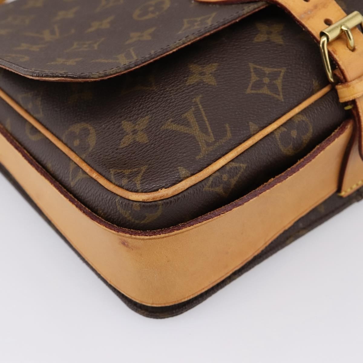 Louis Vuitton Cartouchiere Monogram Brown Canvas Shoulder Bag Bag (Pre-Owned)