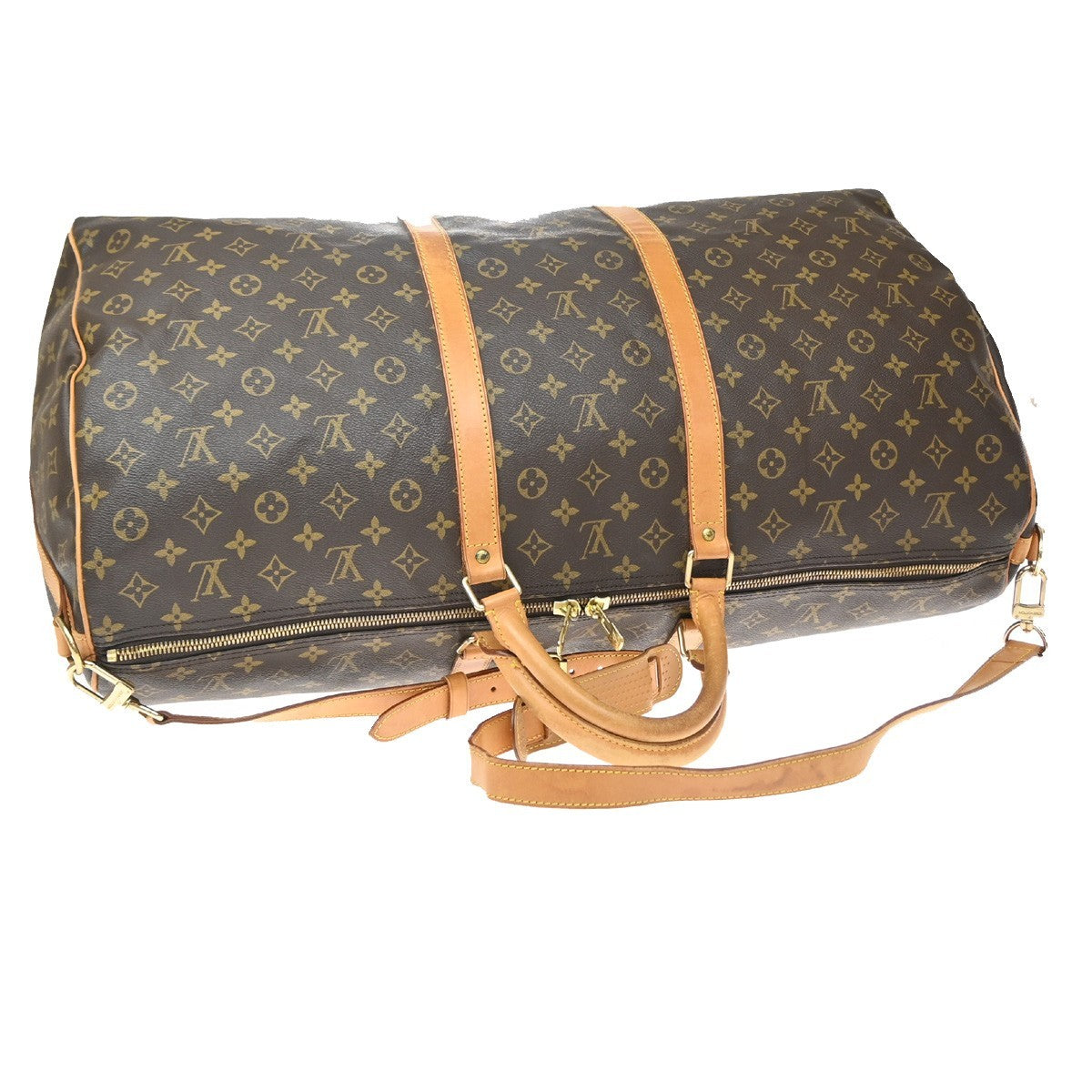 Louis Vuitton Keepall Bandouliere Monogram Canvas Brown Canvas Travel Bag Bag (Pre-Owned)