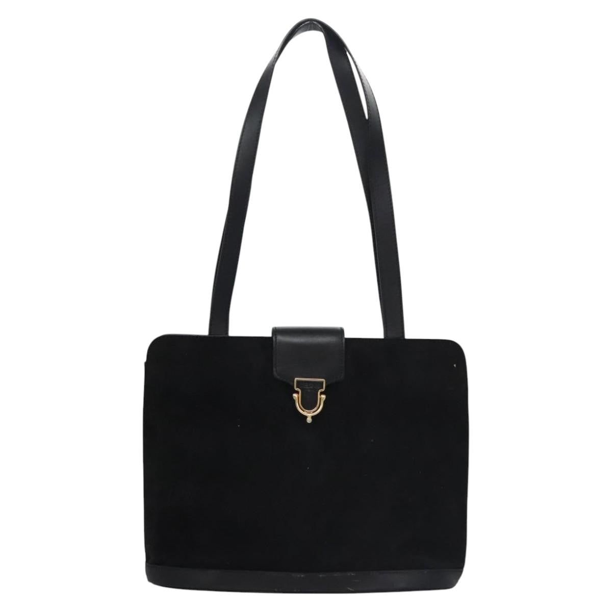 Celine Vintage Suede Black Suede Shoulder Bag Bag (Pre-Owned)