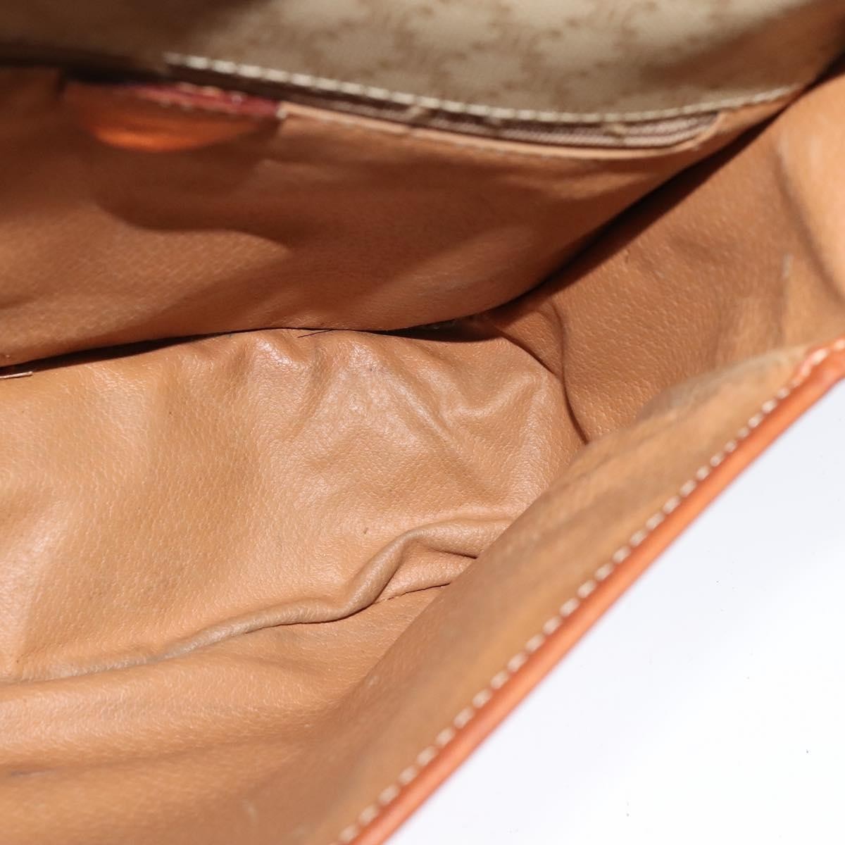 Celine Vintage Macadam Canvas And Leather Beige Canvas Shoulder Bag Bag (Pre-Owned)