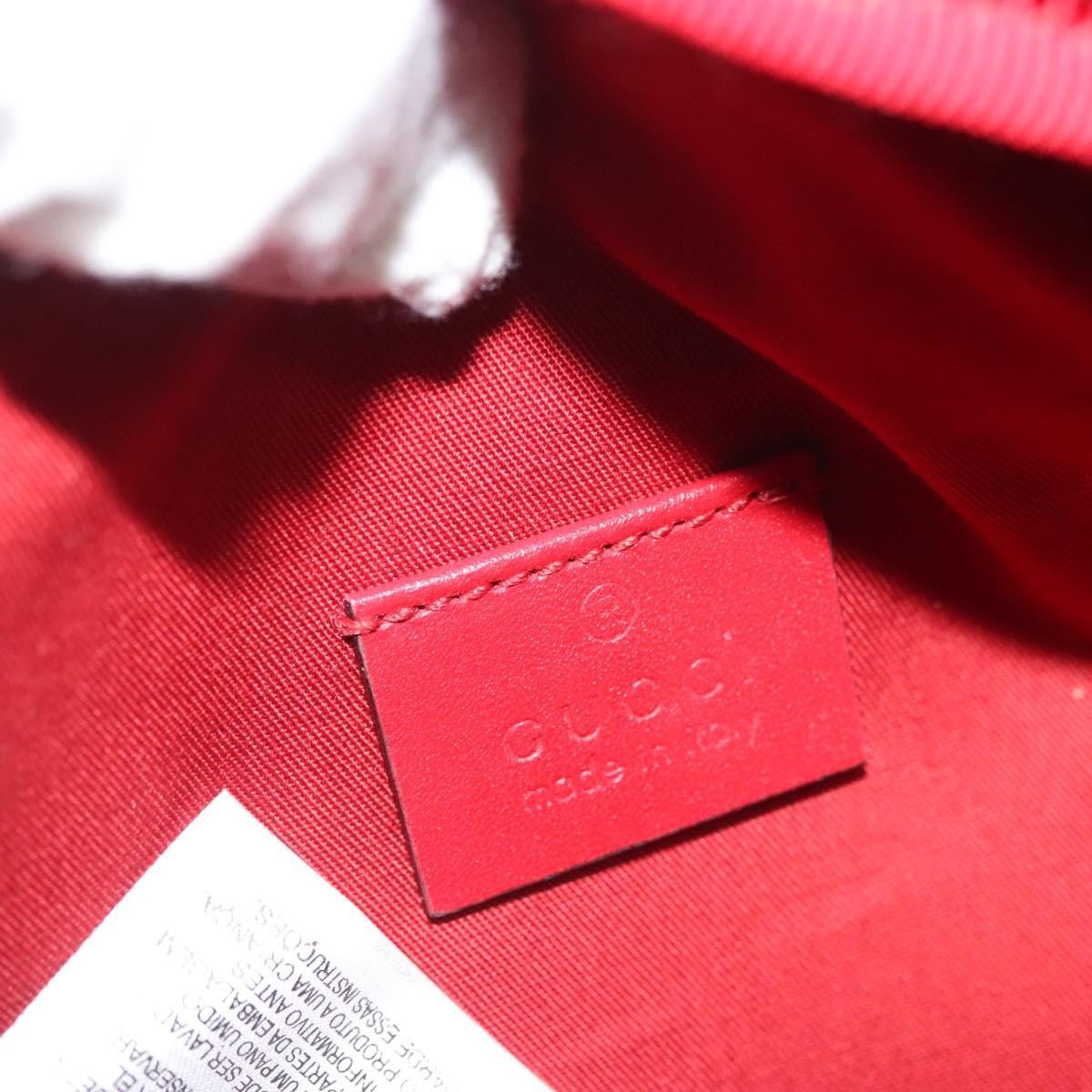 Gucci Children's Belt Printed Gg Coated Canvas Red Canvas Handbag (Pre-Owned)