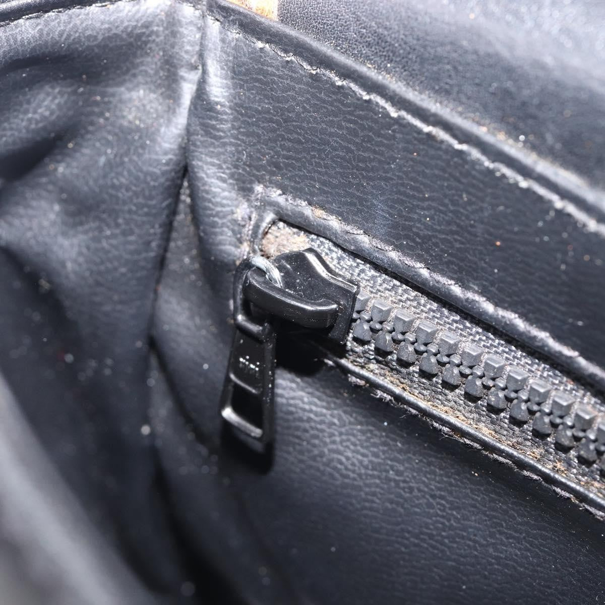 Celine Flap Shoulder Leather Black Leather Shoulder Bag Bag (Pre-Owned)