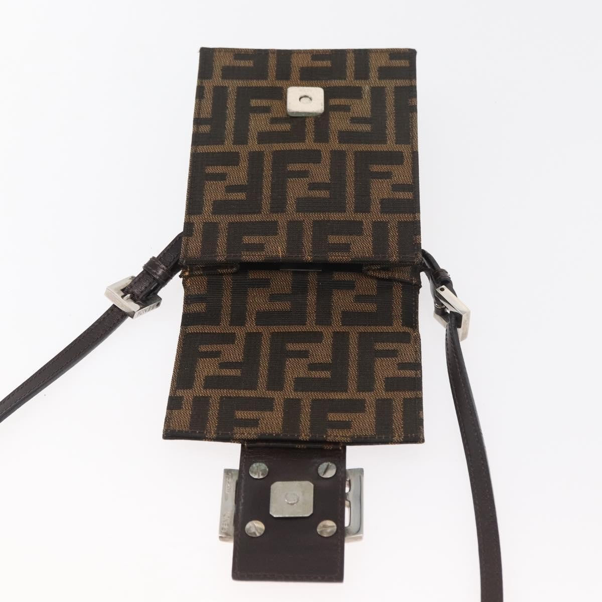 Fendi Baguette Zucca Canvas Brown Canvas Handbag (Pre-Owned)
