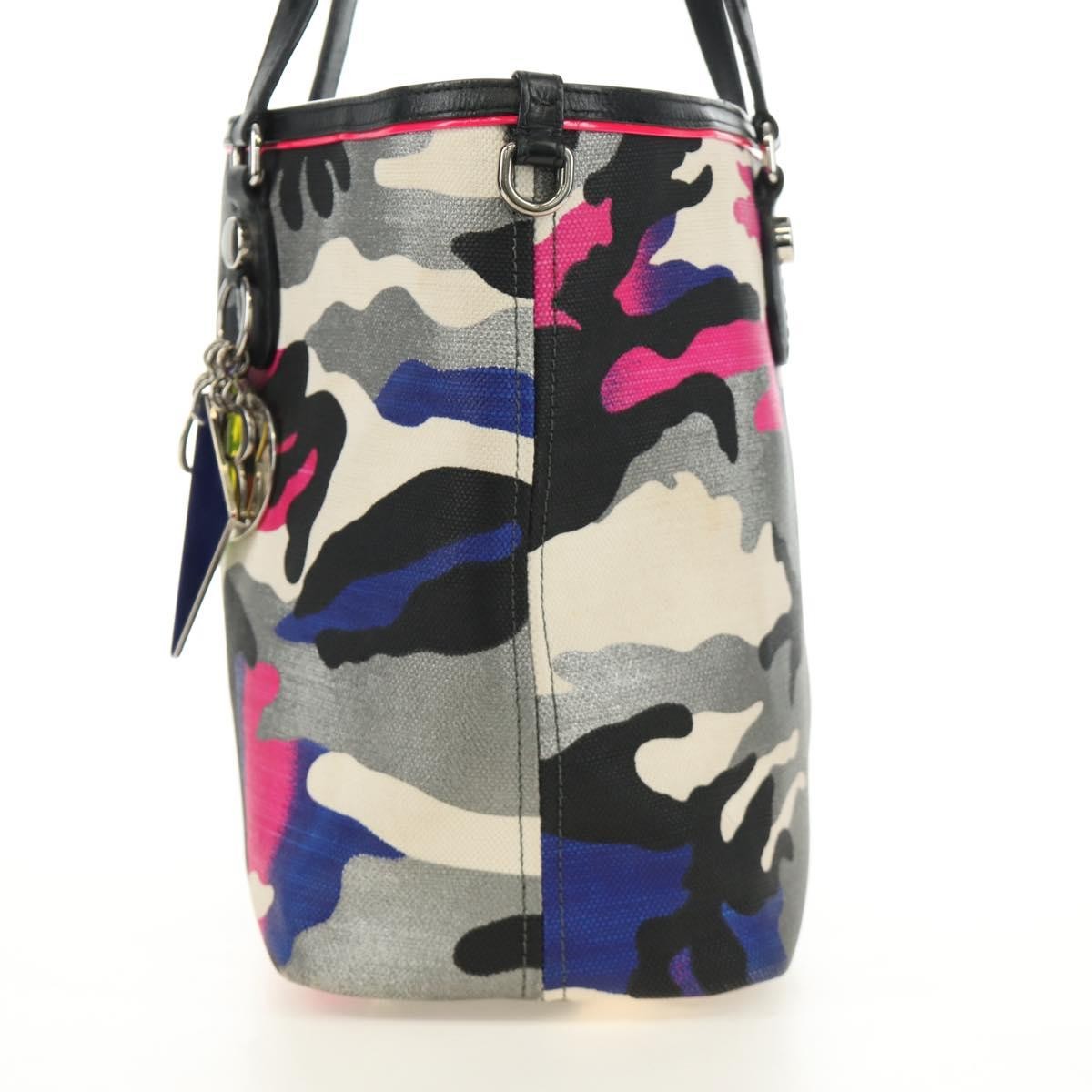 Christian Dior Open Limited Edition Anselm Reyle Camouflage Canvas Multicolour Canvas Tote Bag Bag (Pre-Owned)