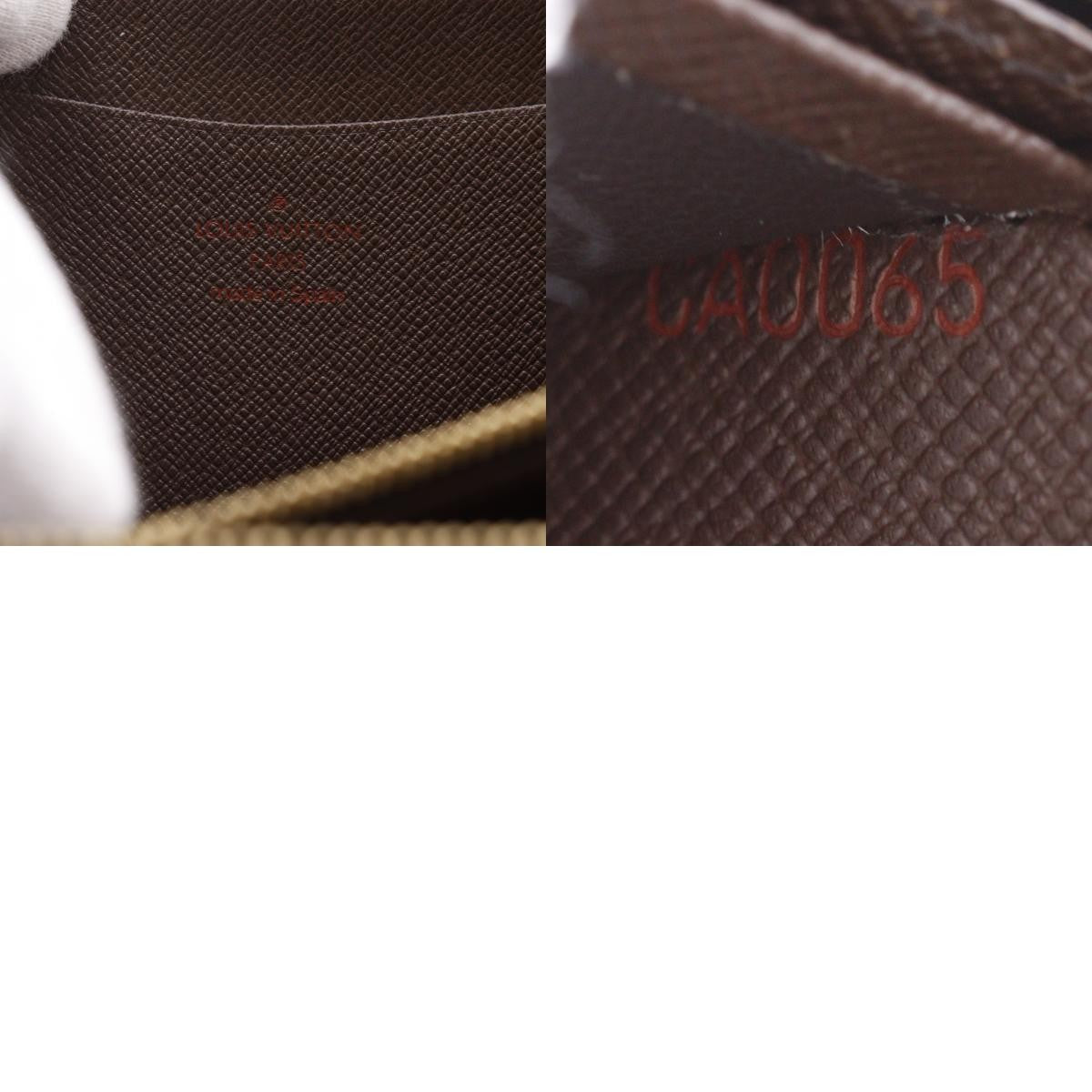 Louis Vuitton Zippy Organizer Damier Brown Canvas Wallets Accessory (Pre-Owned)