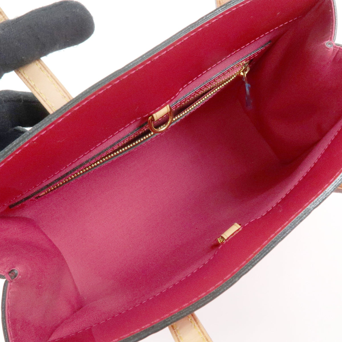 Louis Vuitton Catalina Monogram Vernis Red Patent_Leather Handbag (Pre-Owned)