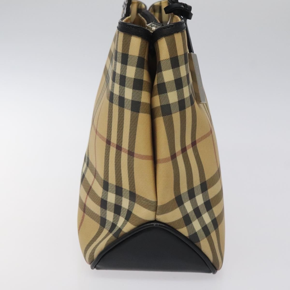 Burberry Nova Check Nova Check Canvas And Leather Beige Canvas Handbag (Pre-Owned)