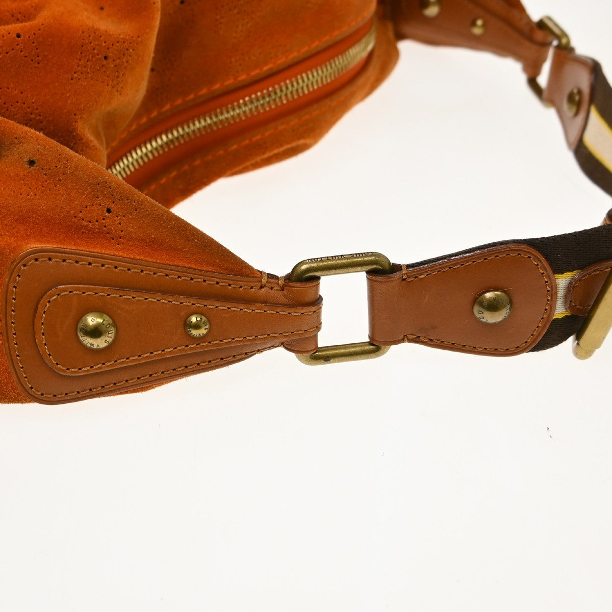Louis Vuitton Onatah Hobo Suede Orange Suede Handbag (Pre-Owned)