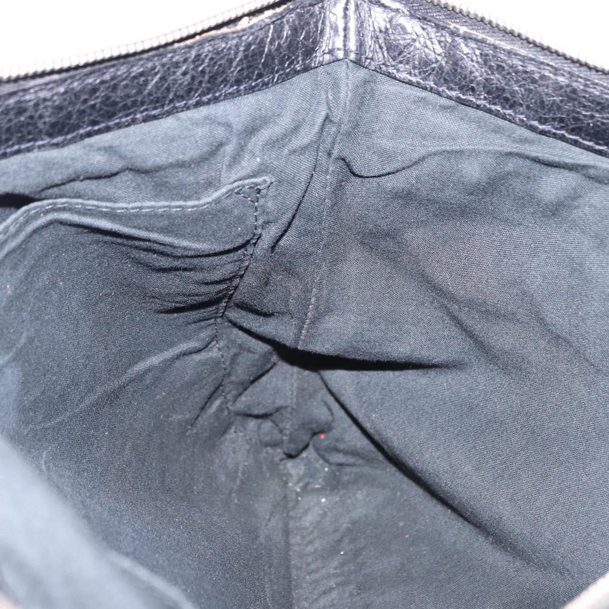 Balenciaga Classic City Clip Leather Black Leather Clutche & Pouche Bag (Pre-Owned)