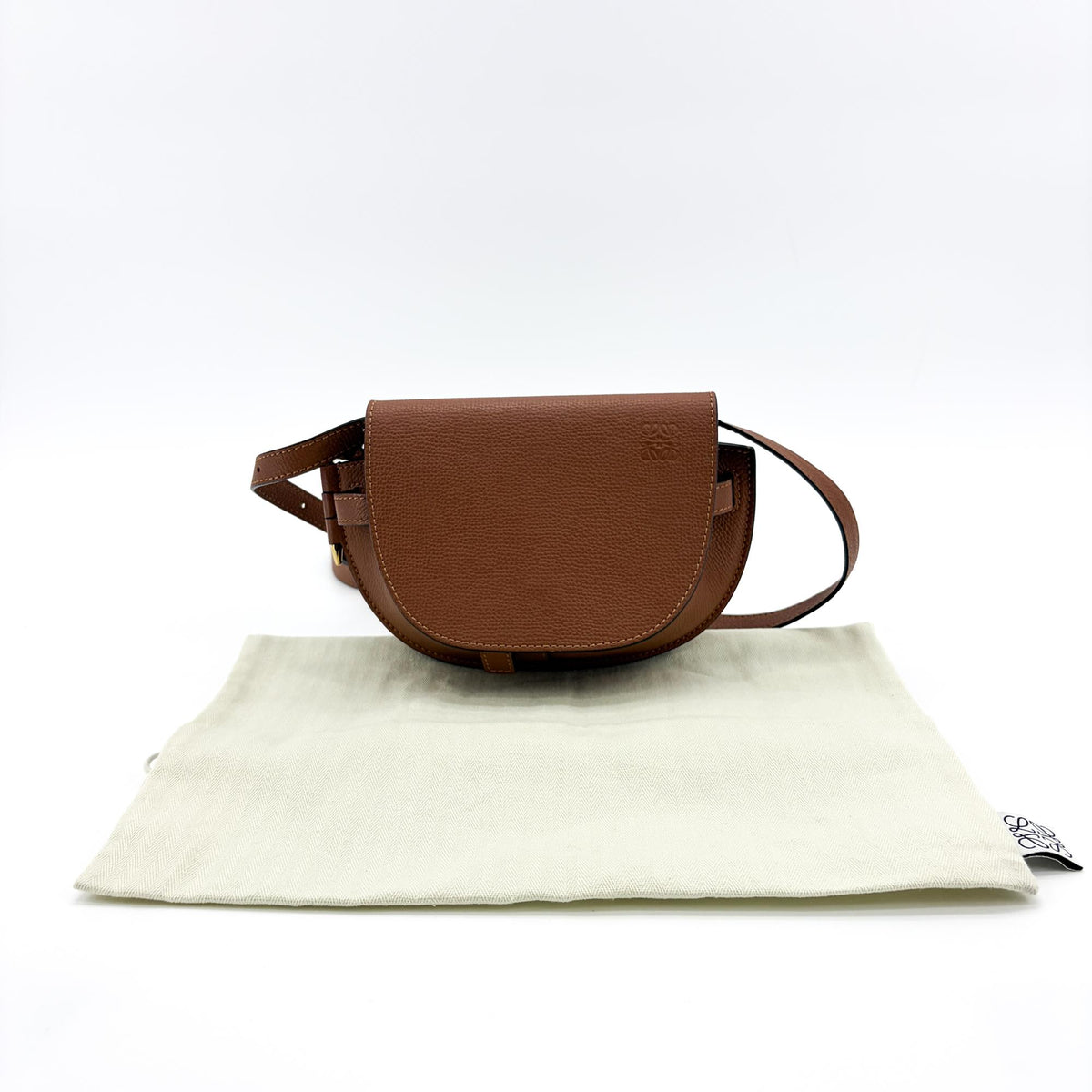 Loewe Gate Leather Brown Leather Shoulder Bag Bag (Pre-Owned)