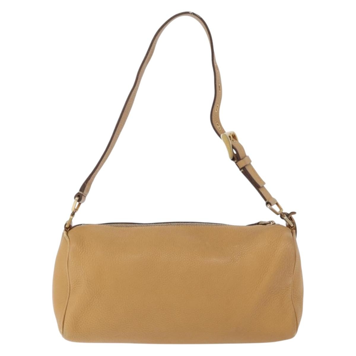 Prada Vintage Leather Brown Leather Shoulder Bag Bag (Pre-Owned)