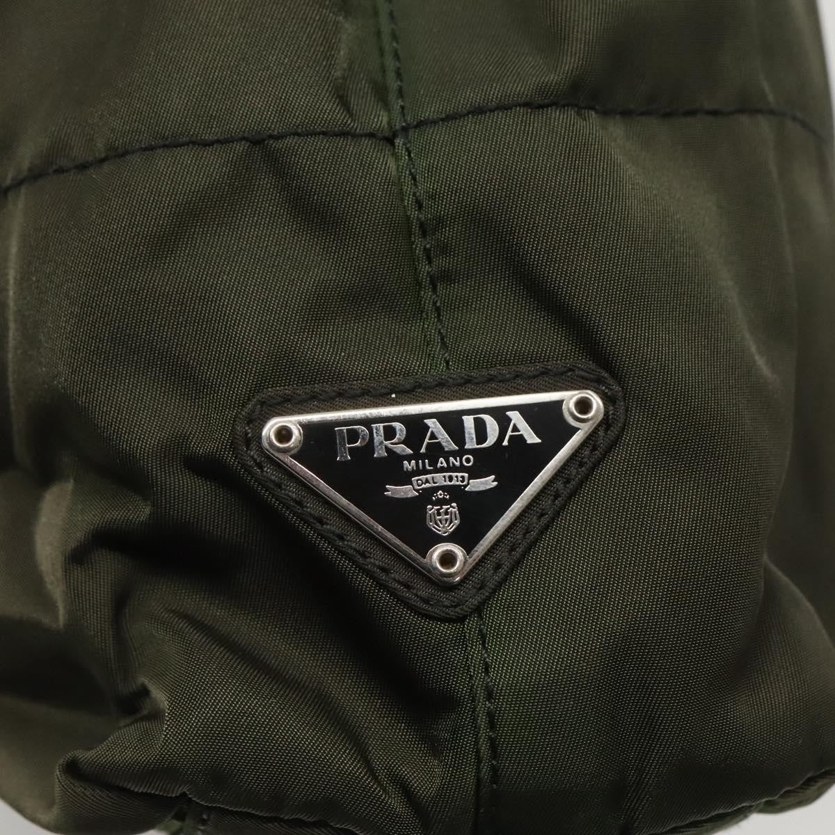 Prada Vintage Tessuto Khaki Nylon Shoulder Bag Bag (Pre-Owned)