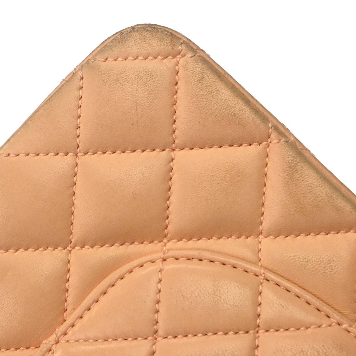 Chanel Timeless - Classic Double Flap Quilted Lambskin Pink Leather Shoulder Bag Bag (Pre-Owned)