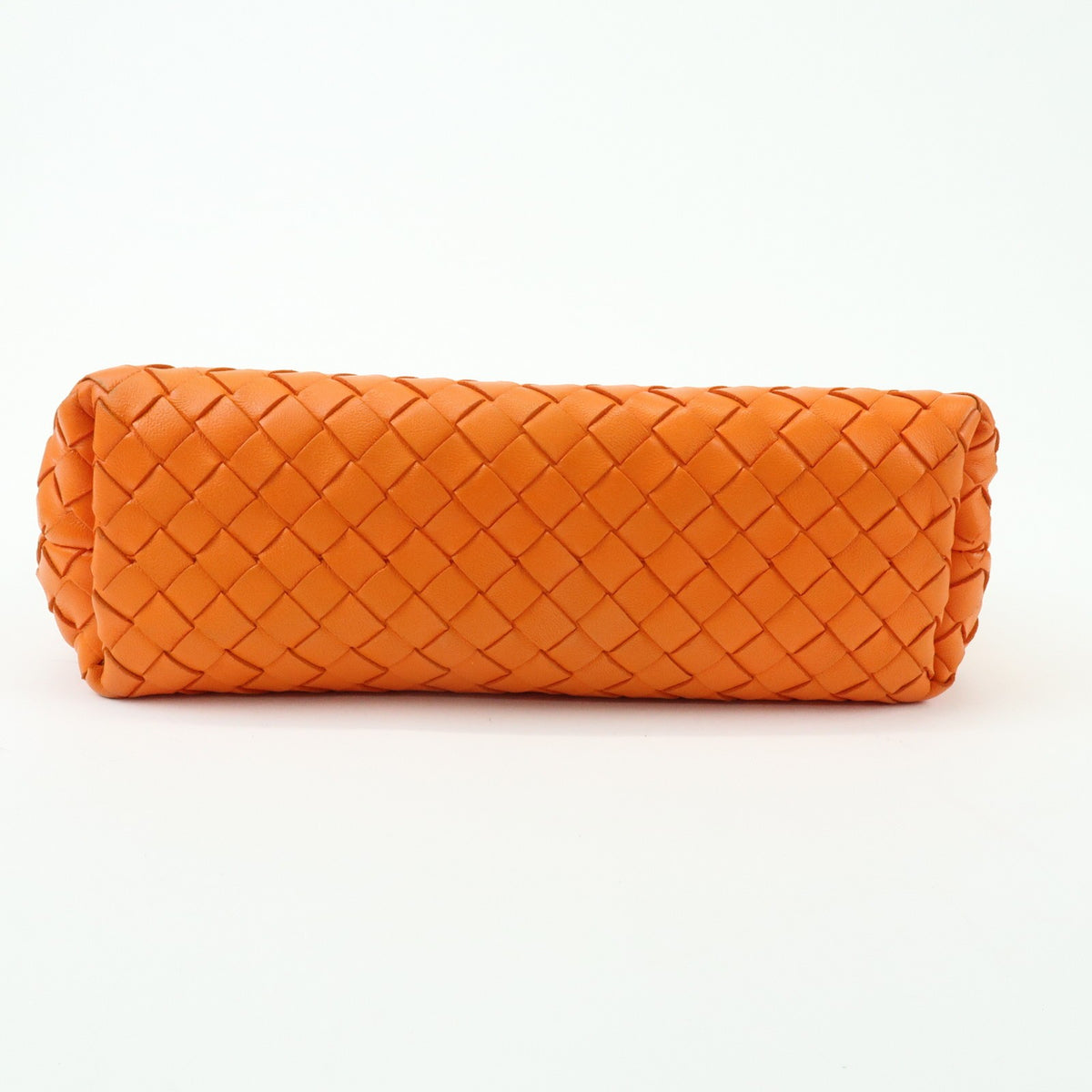 Bottega Veneta Olimpia Intrecciato Nappa Orange Leather Crossbody Bag Bag (Pre-Owned)