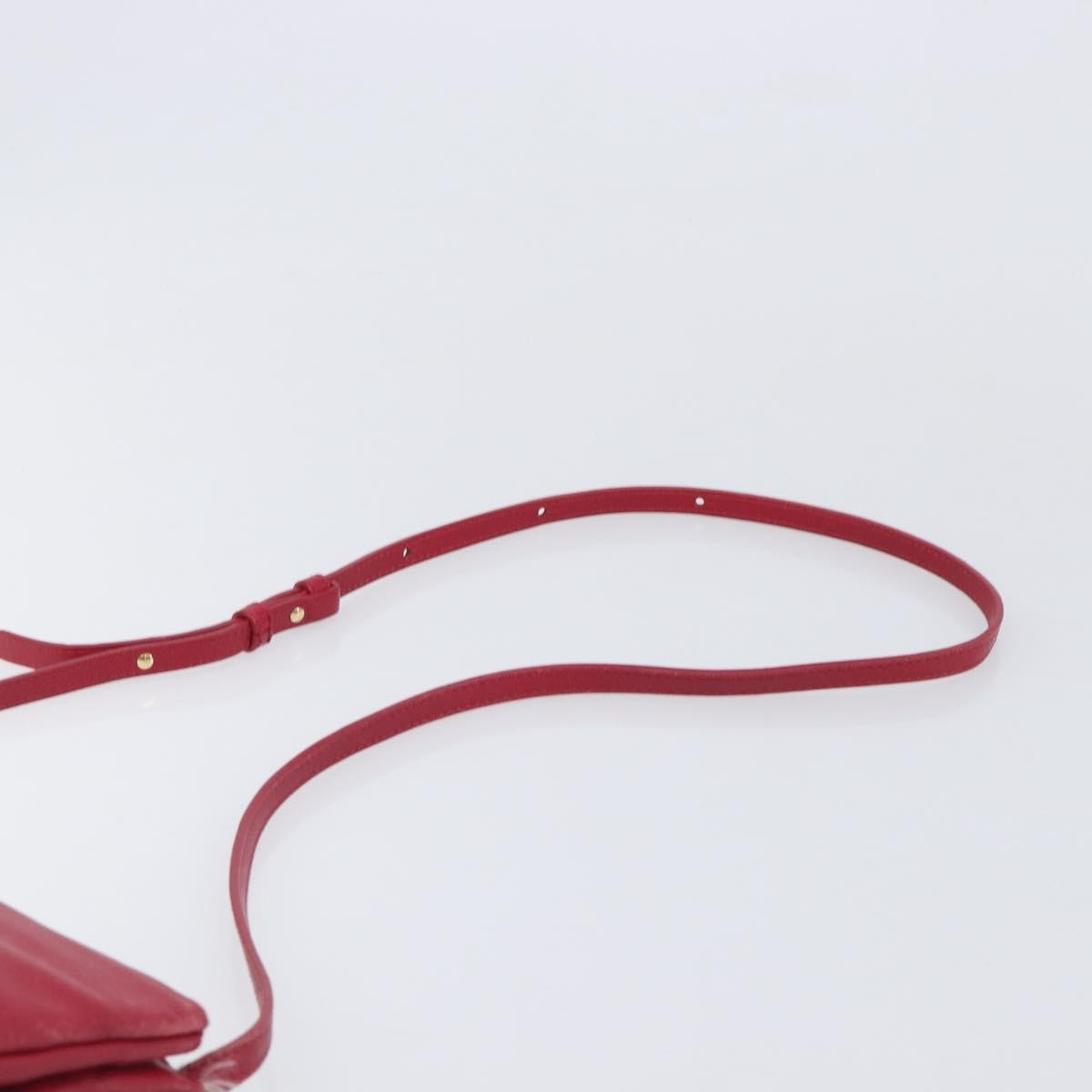 Celine Trio Leather Red Leather Crossbody Bag Bag (Pre-Owned)