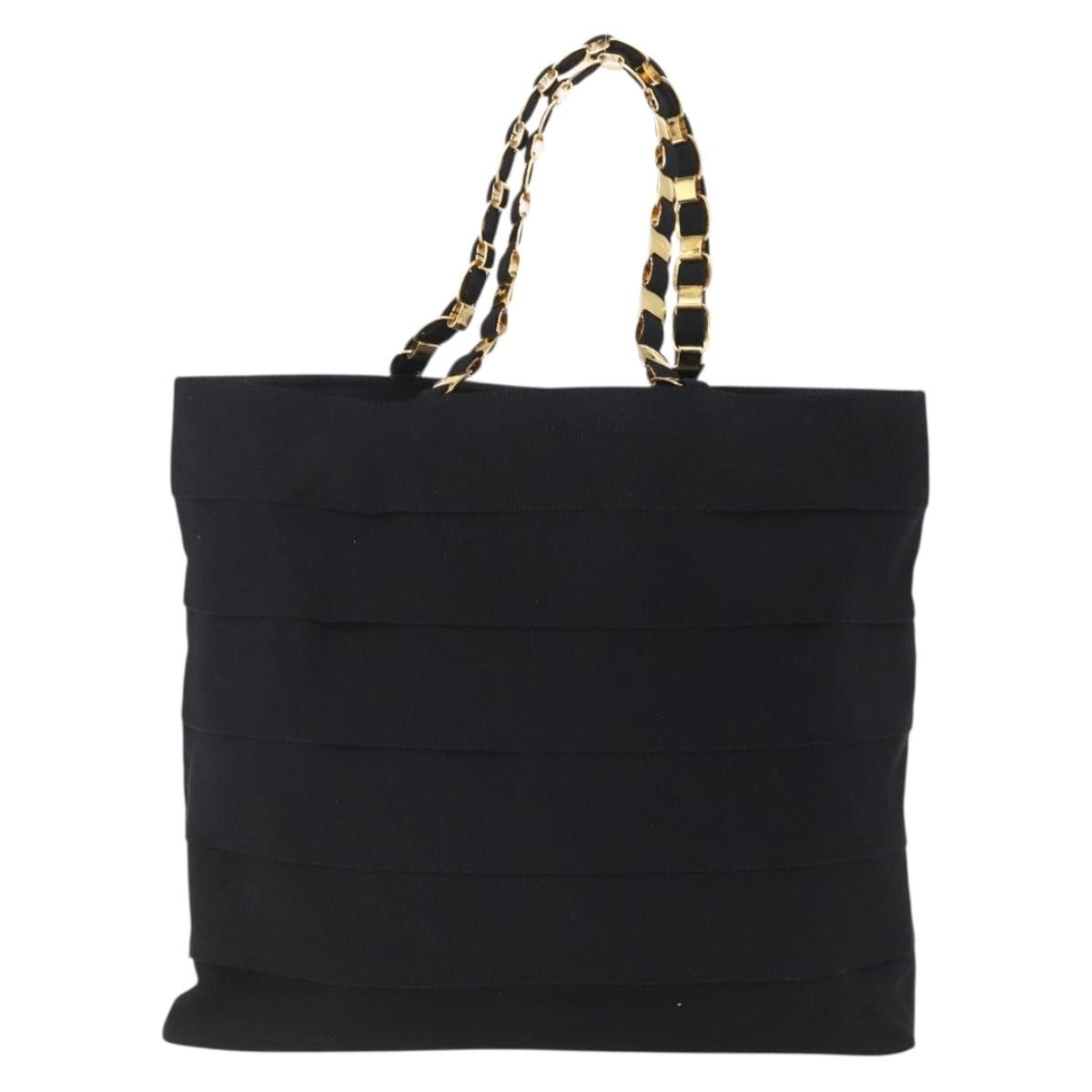 Salvatore Ferragamo Vala Tote Canvas Black Canvas Tote Bag Bag (Pre-Owned)