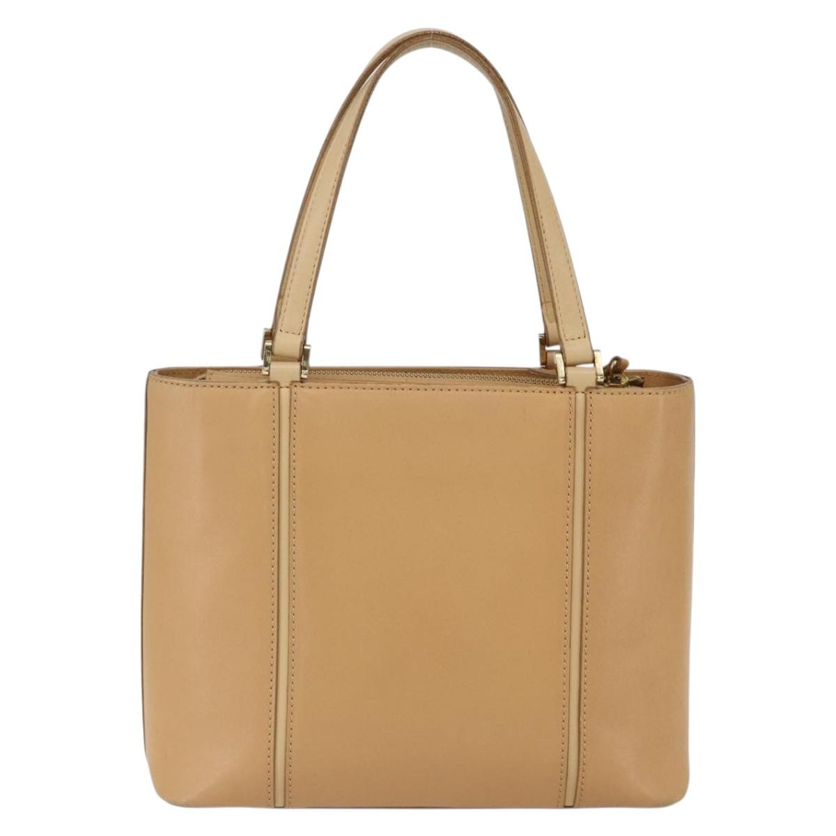 Burberry Vintage Leather Beige Leather Handbag (Pre-Owned)
