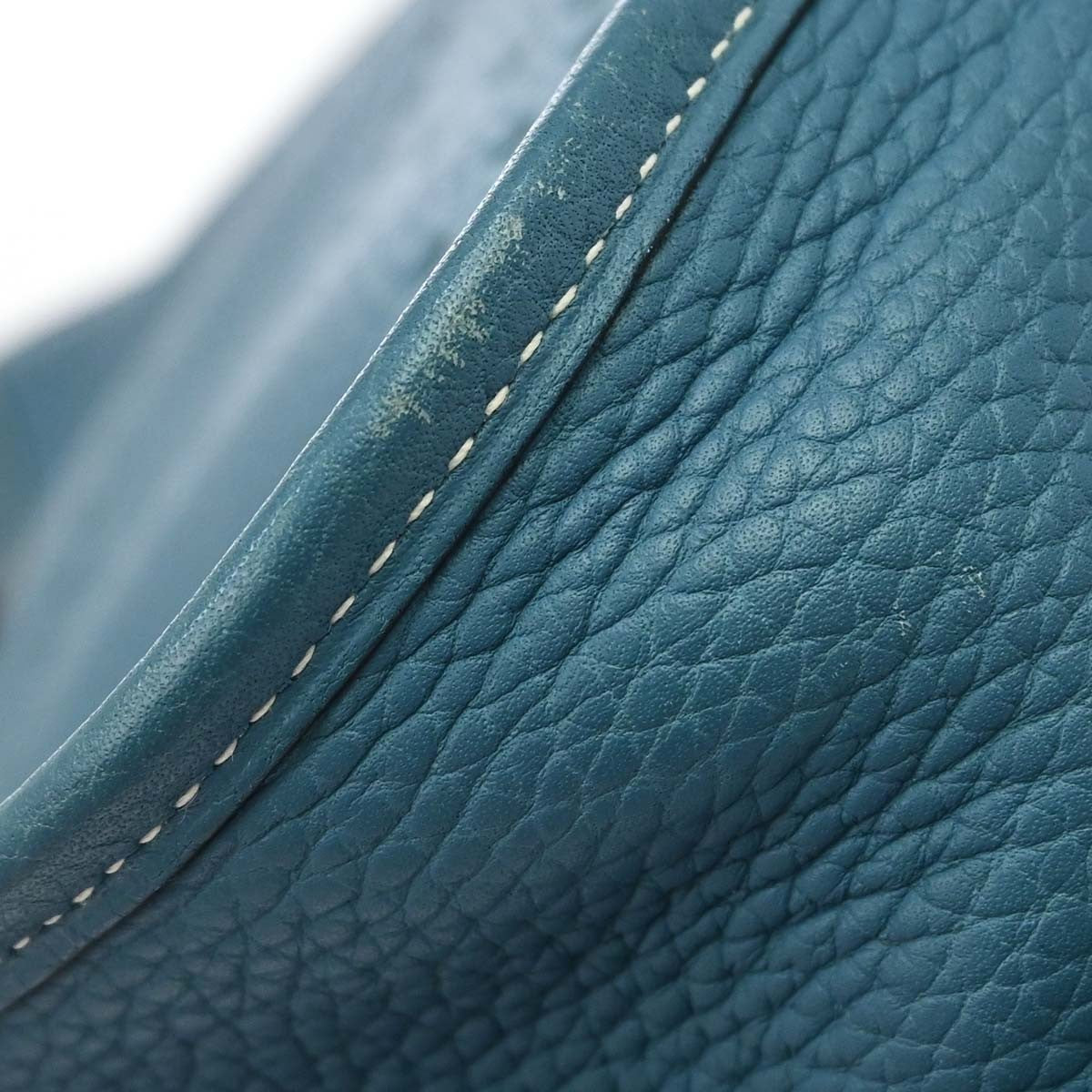 Hermes Evelyne Bag Gen Iii Clemence Blue Leather Shoulder Bag Bag (Pre-Owned)