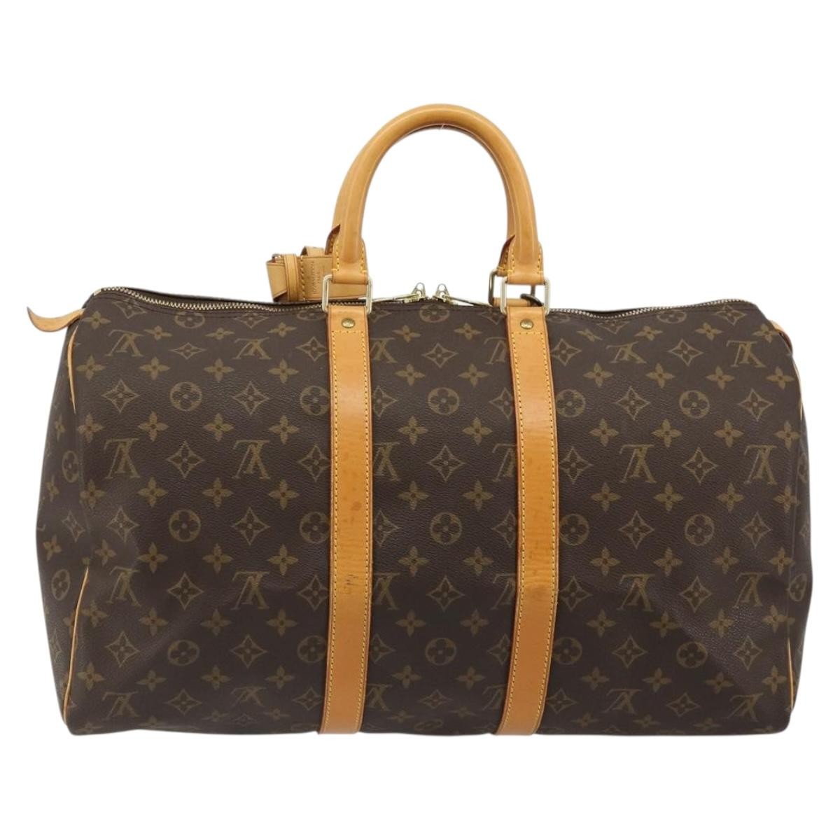 Louis Vuitton Keepall Monogram Canvas Brown Canvas Travel Bag Bag (Pre-Owned)