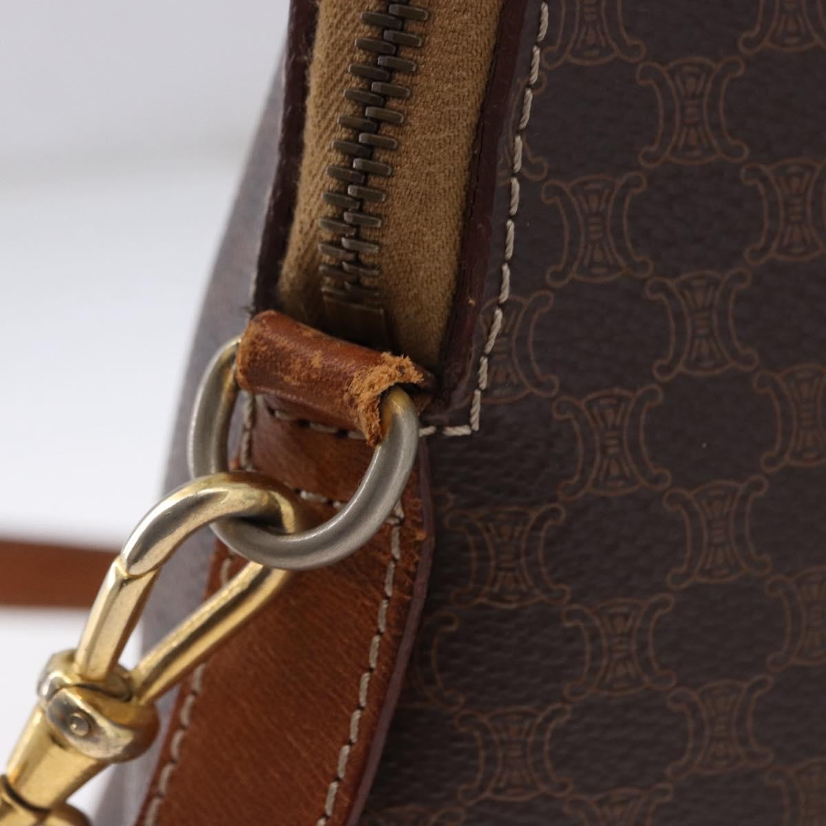 Celine Macadam Leather Brown Pvc Handbag (Pre-Owned)