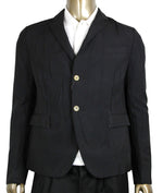 Gucci Men's Formal 2 Buttons 1 Vent Black Wool / Mohair Jacket
