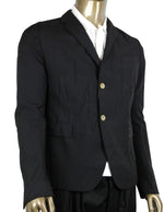 Gucci Men's Formal 2 Buttons 1 Vent Black Wool / Mohair Jacket