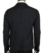 Gucci Men's Formal 2 Buttons 1 Vent Black Wool / Mohair Jacket