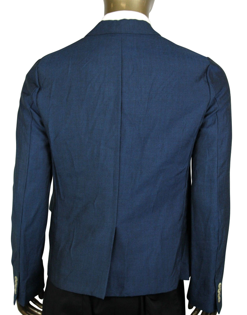 Gucci Men's Formal Blue Saphire Wool / Mohair 2 Buttons Jacket
