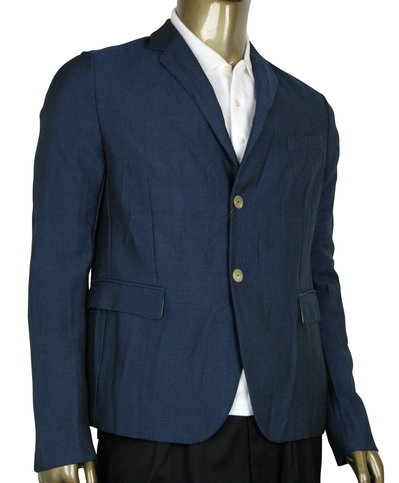 Gucci Men's Formal Blue Saphire Wool / Mohair 2 Buttons Jacket