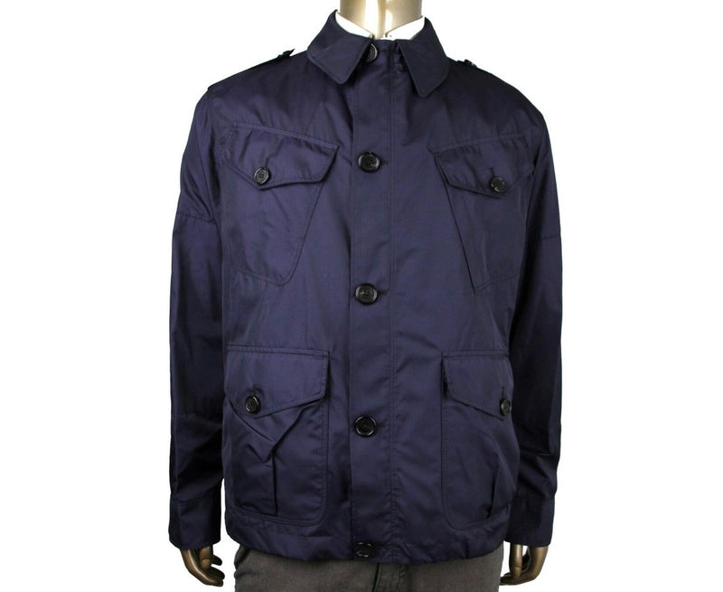 Burberry London Men's Dark Blue Polyester/Silk Jacket