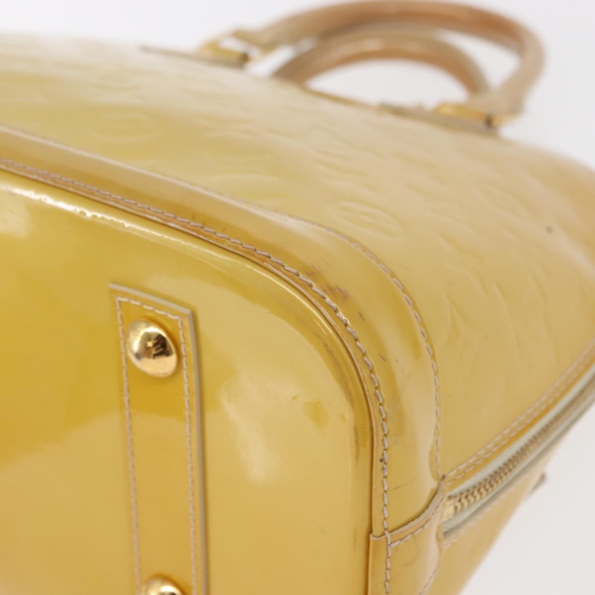 Louis Vuitton Alma Patent Leather Yellow Patent_Leather Handbag (Pre-Owned)
